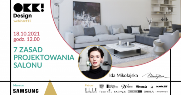 7 zasad projektowania salonu. Bezpłatny webinar OKK! design